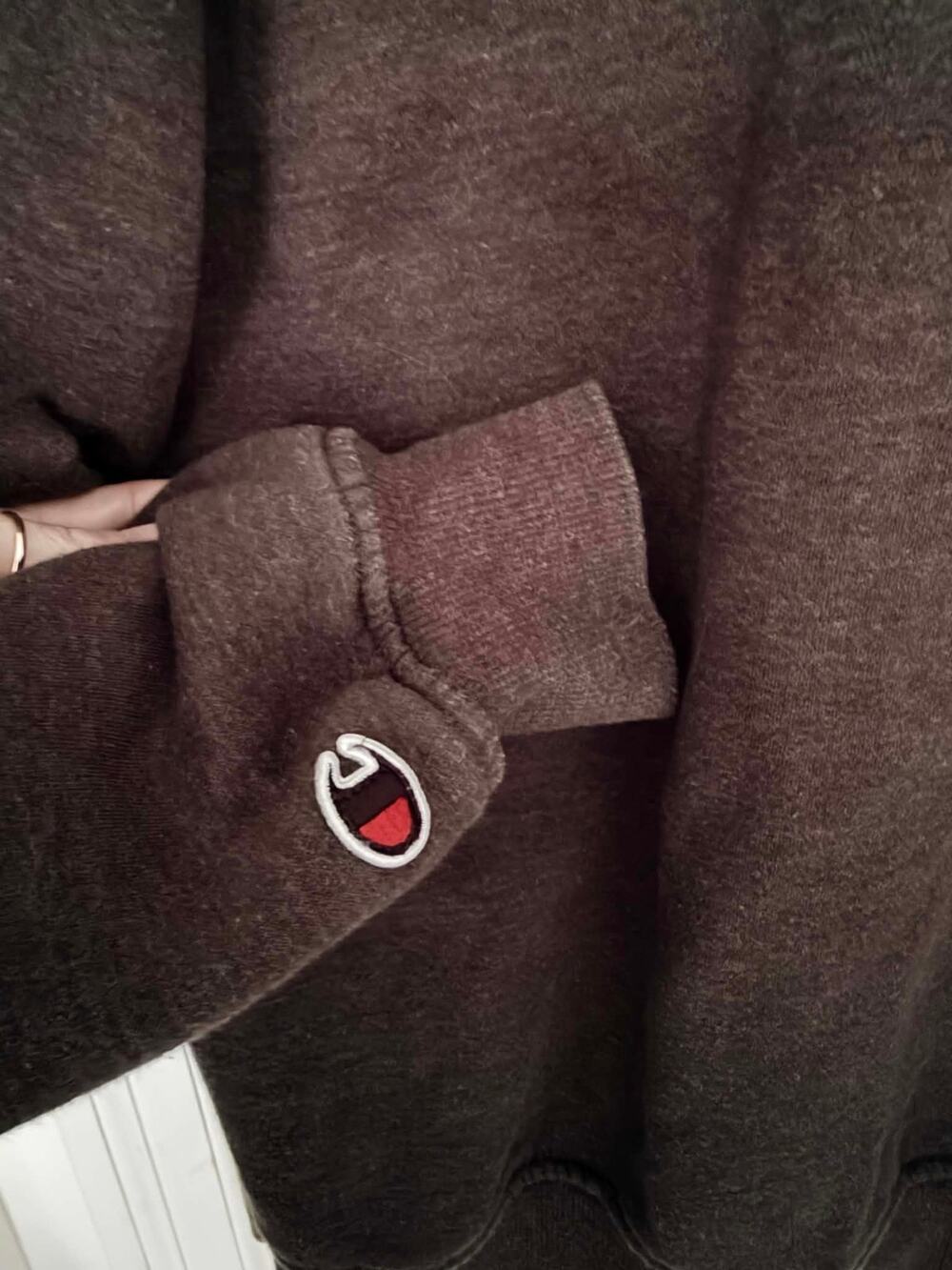 Charcoal gray Champion crewneck sweatshirt large
